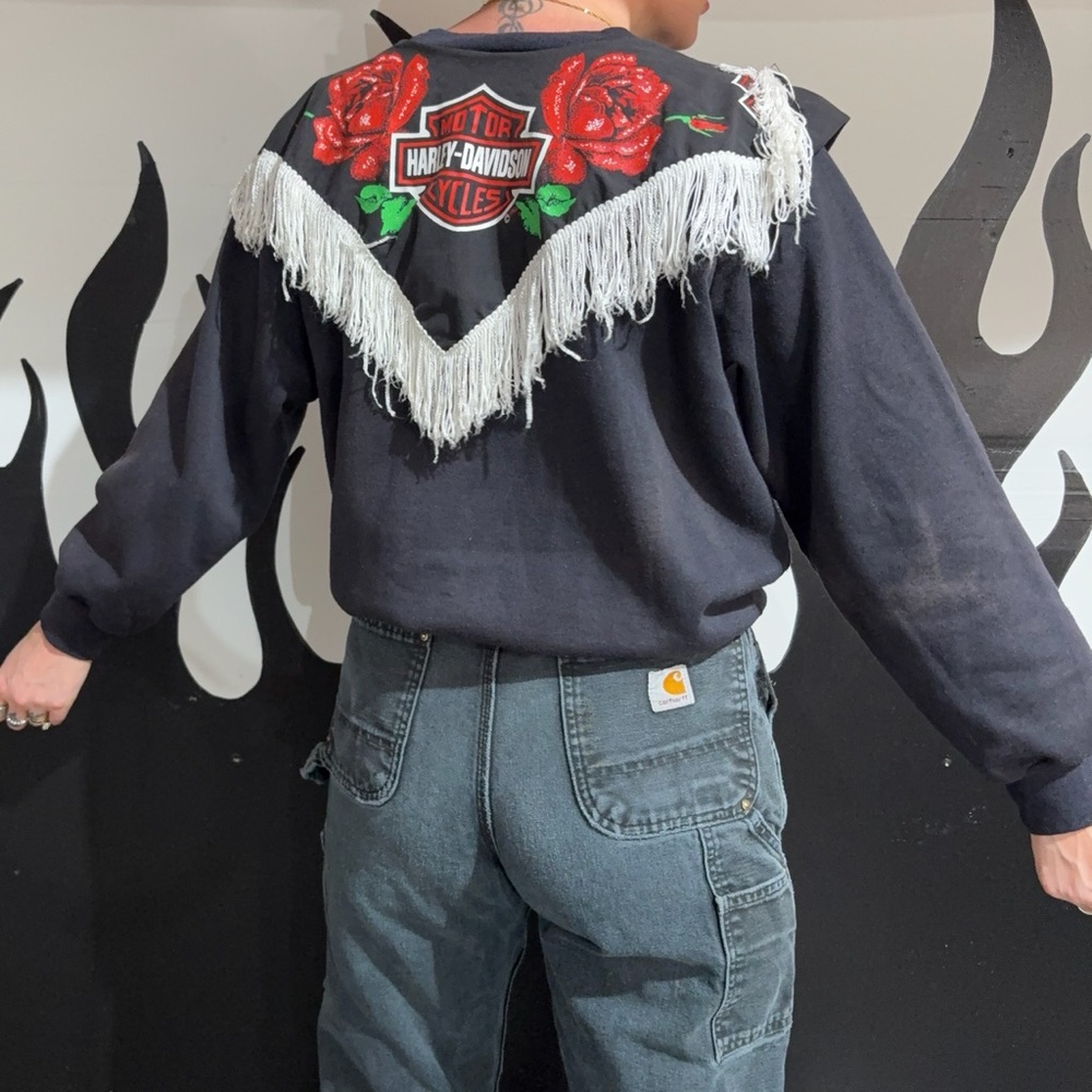 Harley Davidson fringe sweater - Picture 2 of 5